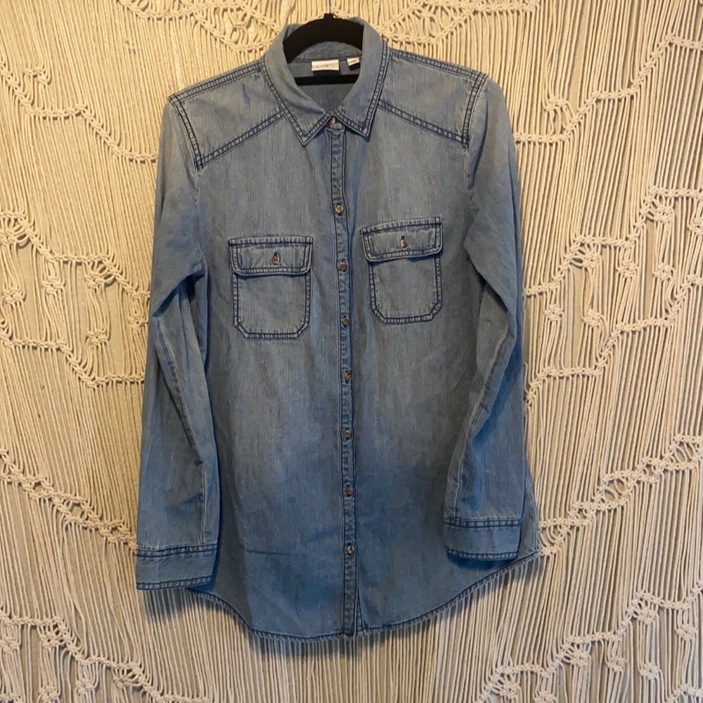 Blue long sleeve button down